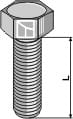 Boulon hexagonal M12x1,75x20 sans écrou - électro-galvanisé