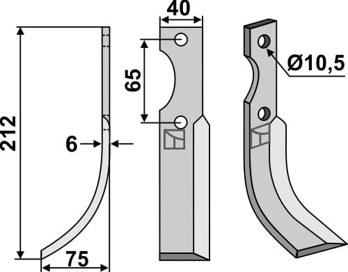 BLNID-13L Fräsmesser L - passend zu Nibbi Decimo