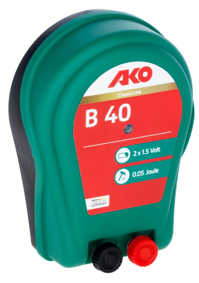 AKO Compact Power B 40 – Mobiles 3V Weidezaungerät für Garten, Wanderreiten & Kleinzäune