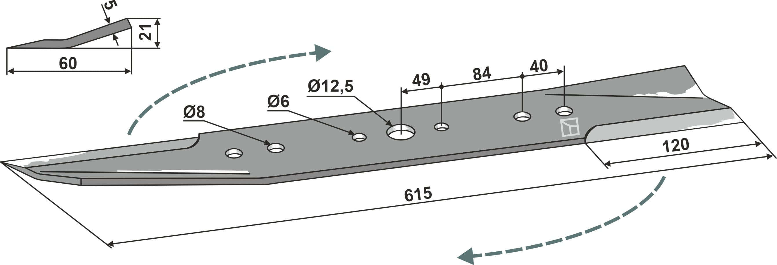 BL27893 Mähmesser 615mm - passend zu Avant A33205