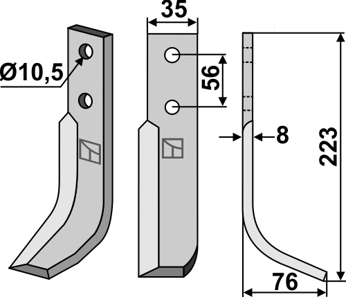 BLNIB-02R Fräsmesser R - passend zu Nibbi Bruno