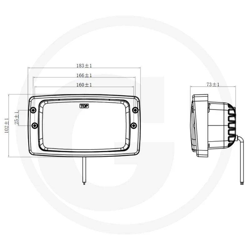 LED headlights - compatible with Fendt, John Deere