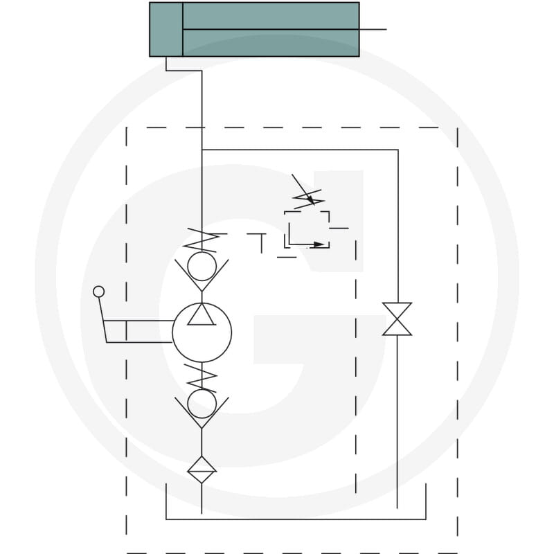 Handpumpe mit Hebel 12ccm / für einfachwirkende Zylinder / einstellbares Druckbegrenzungsventil