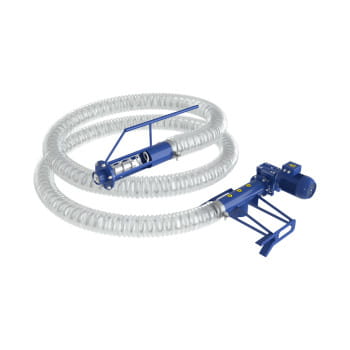 Flexible screw conveyor 12 m | 400V drive | Bulk material conveyor up to 9 t/h