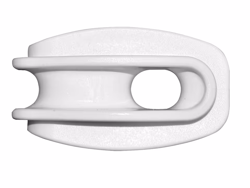 10x Abspannisolator, Polyamid glasfaserverstärkt, weiß