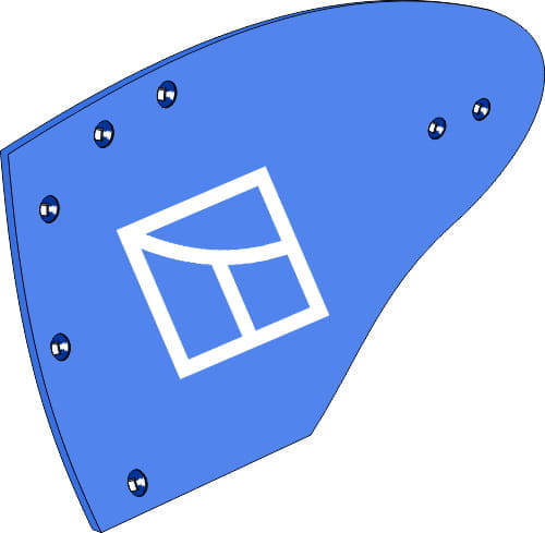 BL31829 Streichblech-Hinterteil L - passend zu Rabe 27020202