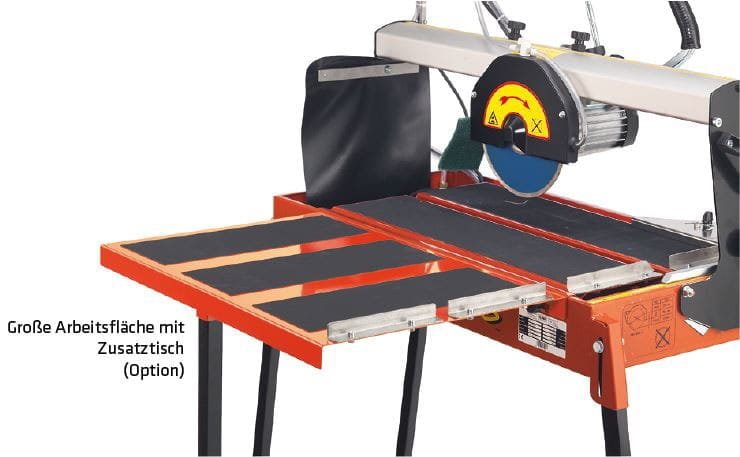 Additional table for model VIP 260/290/2110