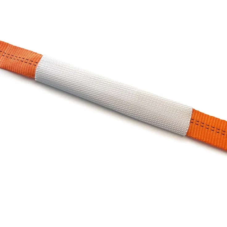Gurtband, Textilgurt, gewebt, orange-weiß