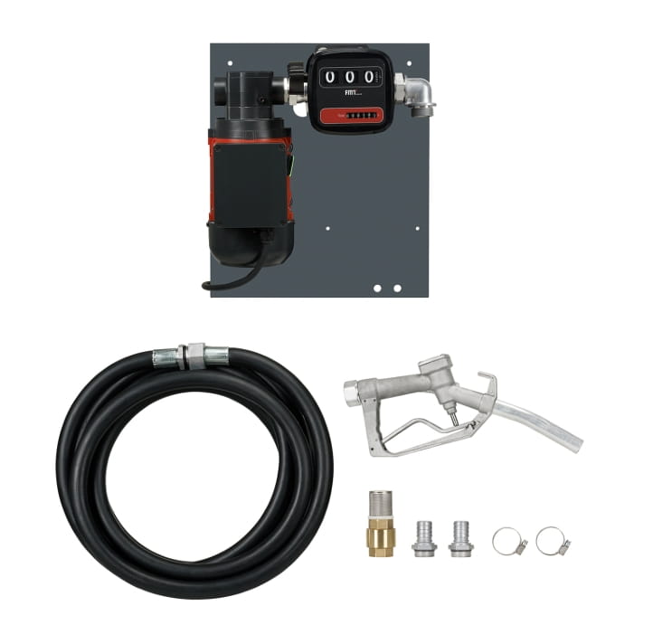 Pressol Industrie Flügelzellenpumpen Set FZP 80 l/min 230V mit mechanischem Zähler & 4m Zapfschlauch