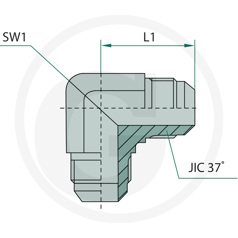 Winkel Adapter 1/2 M-JIC x 1/2 M-JIC