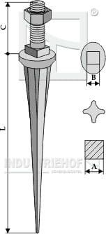 BL28315 Rippen-Konus-Ackereggenzinken "Stern" Vergütet gerade