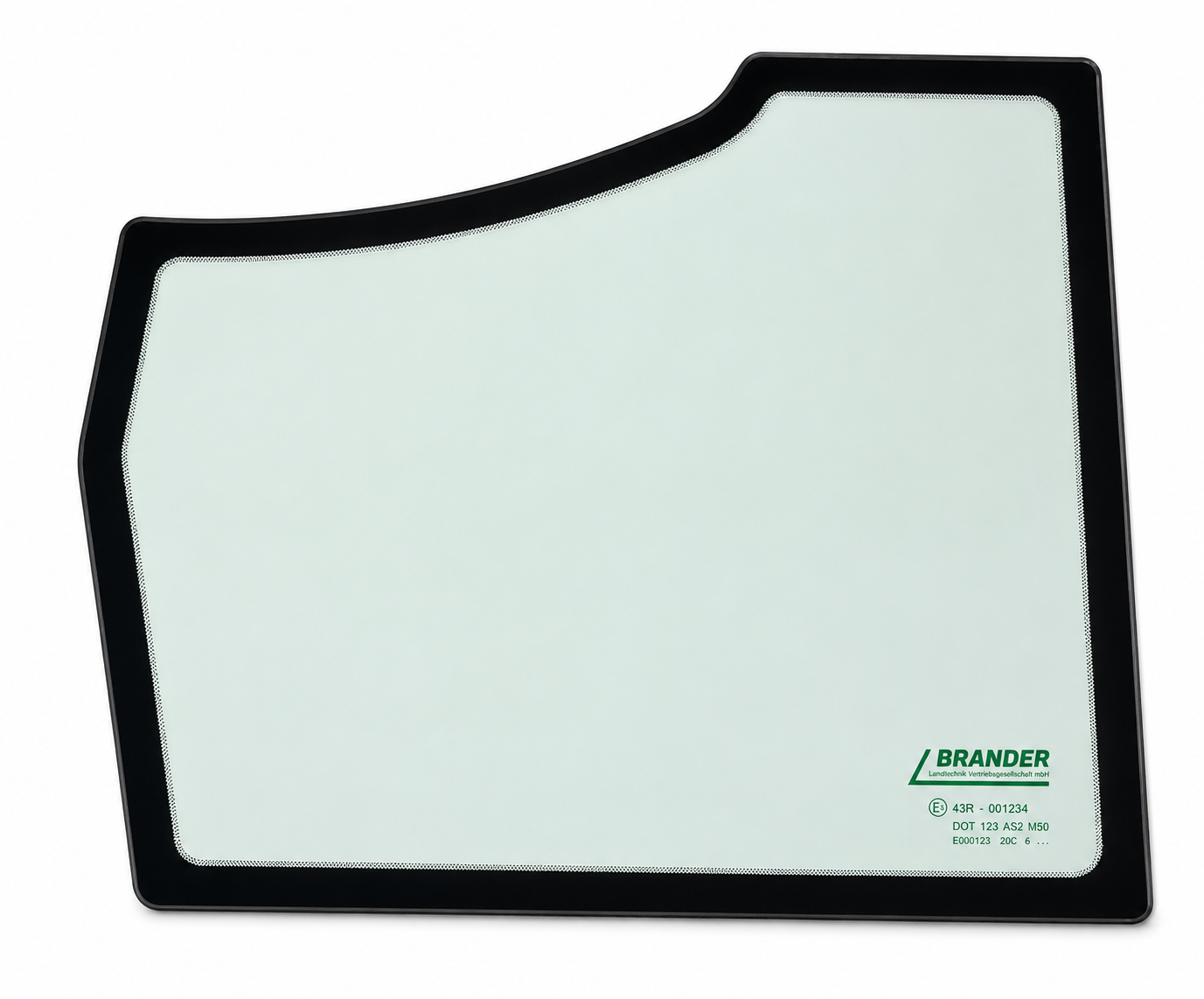 Türscheibe unten - passend zu Yanmar SV15, SV15-2, SV16, SV17, SV17-2, SV17EX, SV17EX-2, SV18, SV20, SV22, SV26
