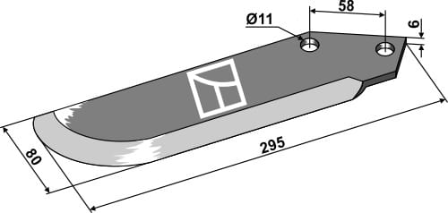 BLIND-108 Vertikutiermesser 295mm - universal
