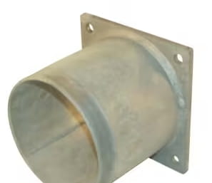 Stahlflansch mit Rohrnippel 6" / 150x150 + Gewindestück