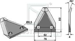BL29716 Futtermischwagenmesser