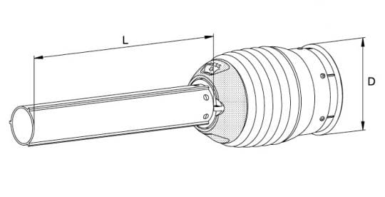 Walterscheid PHG protective half inside P600 / P700 - 1000mm