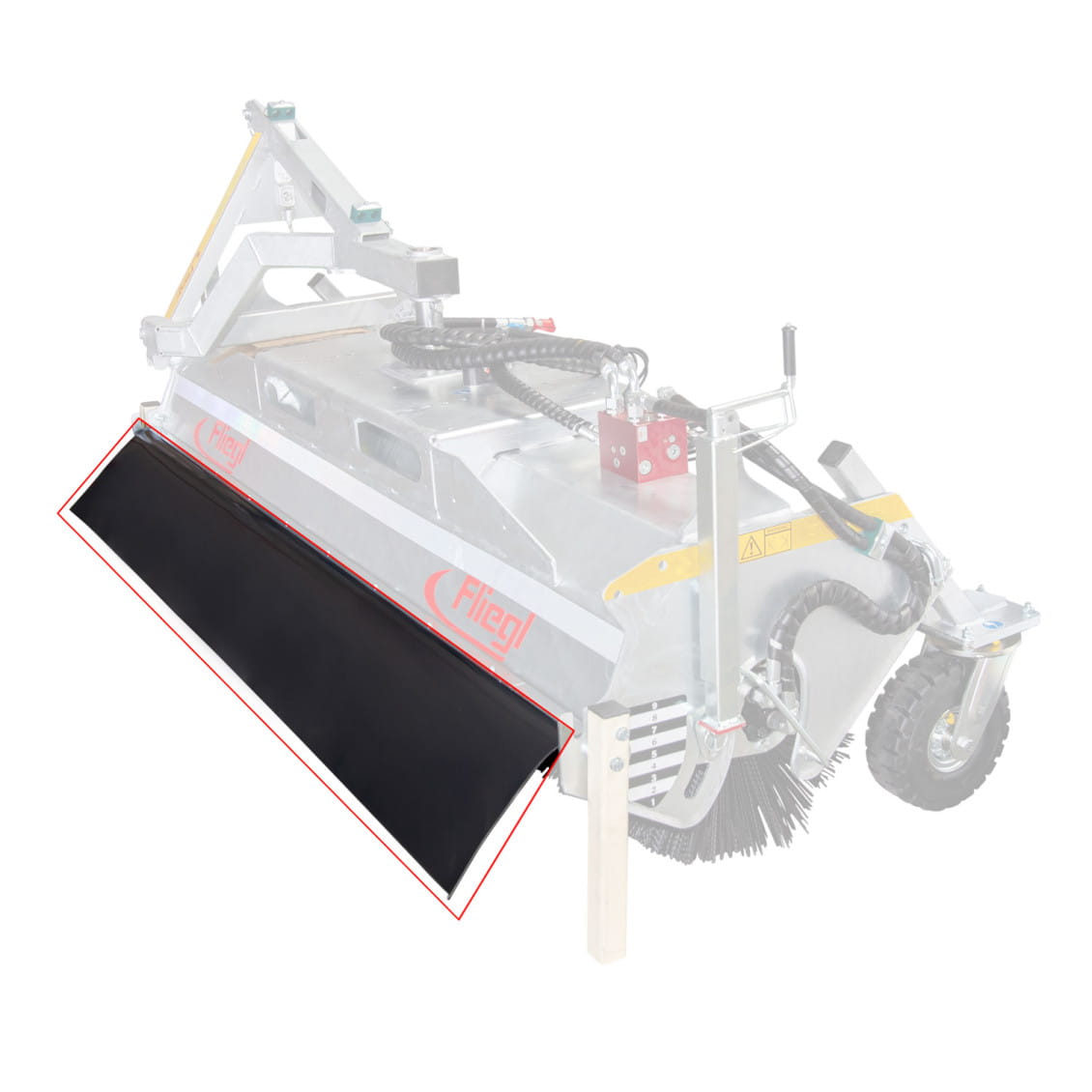 Spritzschutz montiert / für Kehrmaschine 2300 mm