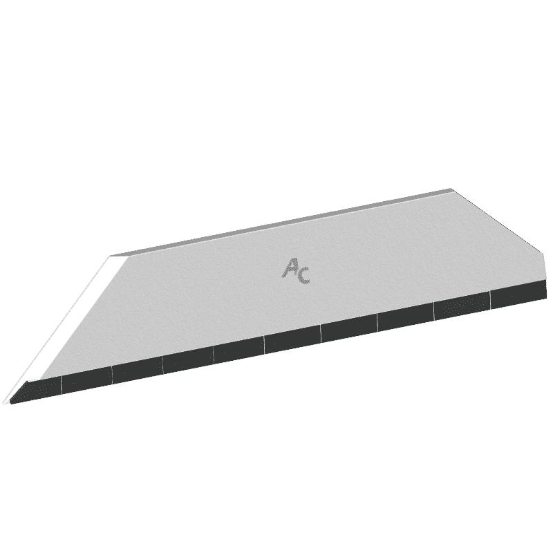 BL40218 AC Anschweißteil 485x110x14mm - passend zu Dutzi / Universal