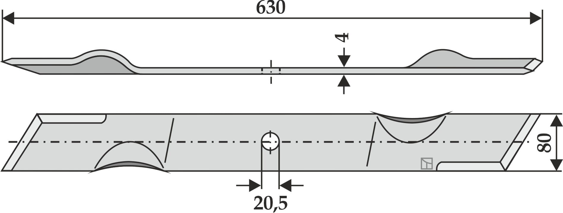 BL3521 Mähermesser 630mm - passend zu AS Motor 4145