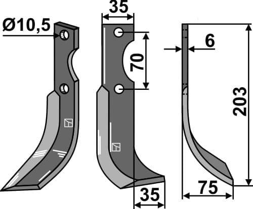 BL27815 Fräsmesser R - passend zu Yanmar 322-682-782