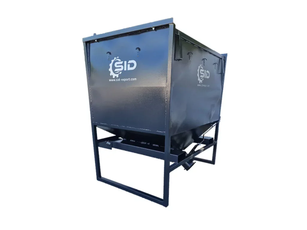 Getreidebehälter – robuster Getreidecontainer mit Gabeltaschen und Querbalken für Lagerung & Transport