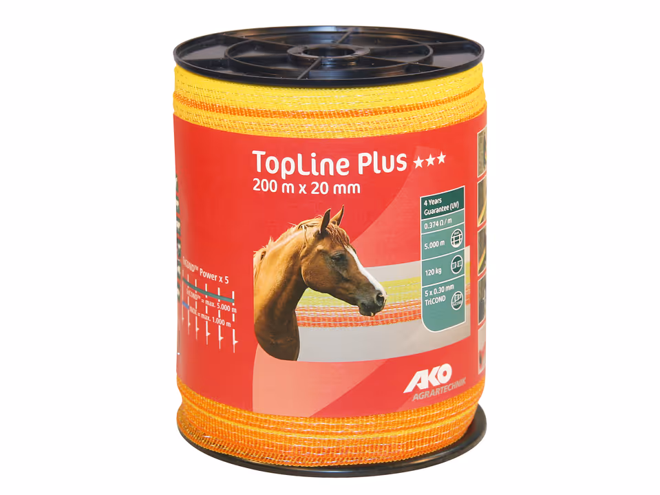 Band TopLine Plus, 200m, 20mm, gelb/orange, 5 x 0,3mm TriCOND