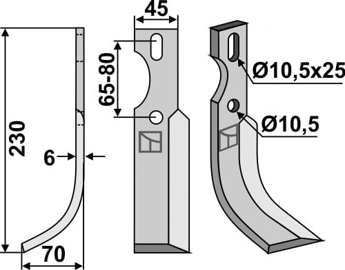 BL4780 Fräsmesser L - 230x45mm
