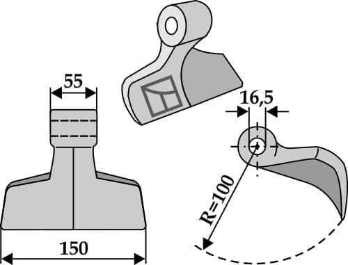 BL63-RM-10-16 Hammerschlegel 150mm