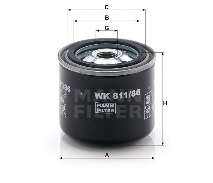 BLWK81186 Mann Filter WK 811/86 Kraftstoffwechselfilter