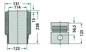 John Deere Motortypen: 4,5L Power Tech, 6,8L Power Tech Kolbensatz kpl.