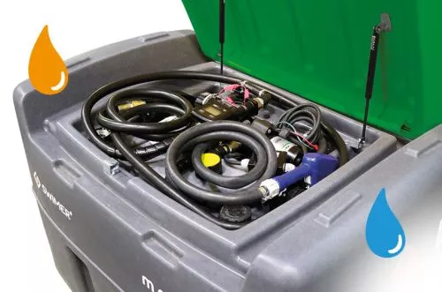 Recycling-Behälter, Mülltonne, Gasbetriebenes Ladegerät, Batteriepack, Kabelsammlung