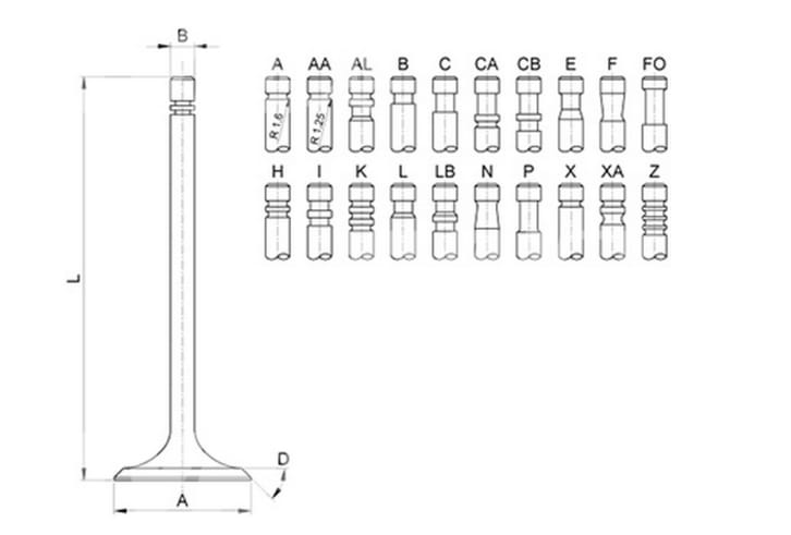 Auslassventil - passend zu Motor MWM D226, TD226 / Steyr WD301, WD311, WD401