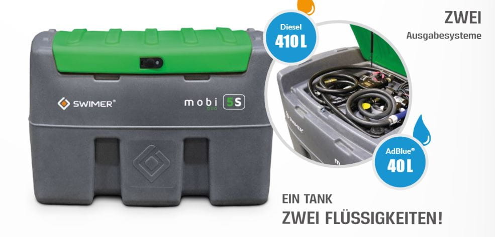 Swimer Mobile Diesel / Adblue Tankstelle Mobi 5S Duo 12V - 450L