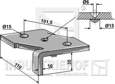BL28852 Halter für 2 1/2 Lagig Kultivatorzinken