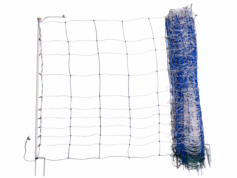 AKO TitanNet 145, blau/weiß 25m, 145cm, Doppelspitze