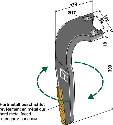 BL6205 Kreiseleggenzinken R hartmetallbeschichtet - passend zu Rabe 8411.62.07