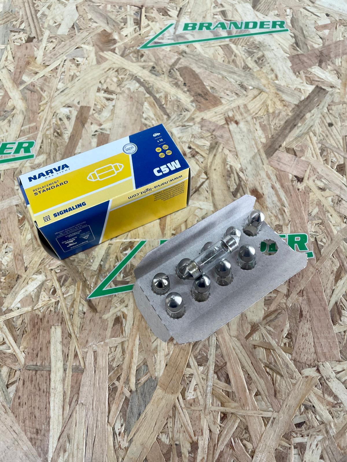 NARVA Birne Kennzeichenbeleuchtung - 12V 5W, C5W T10,5x38, SV8.5