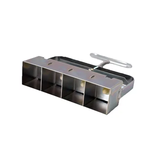 Einhand-Erdpresse für 4 Erdblöcke 50x50x50 mm | Profi Soil Block Maker aus verzinktem Stahl mit 6 mm Stiften