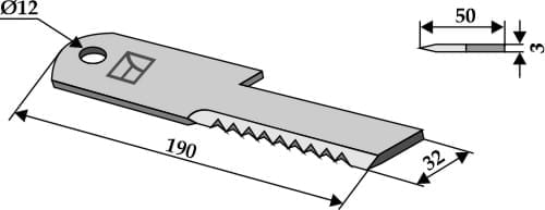 BL4311 Häckslermesser - passend zu John Deere Z55611