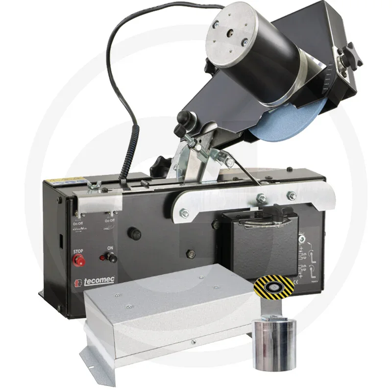 Tecomec Kettenschärfgerät Set 12V halbautomatisch mit Spannungswandler