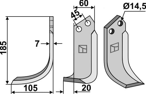 BL5479 Fräsmesser L - passend zu Maletti 1300078