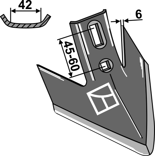Schar 180mm - passend zu Kverneland Turbo