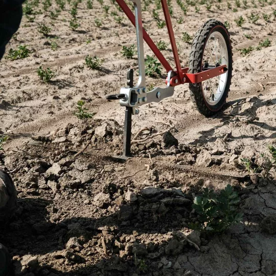 Reinforced weeding knife for municipal work