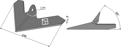 Hoe share 240mm
