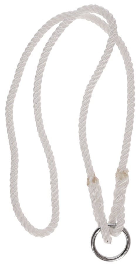 Kerbl Geburtsstrick 70cm mit Metallring Ø 5cm - weiß