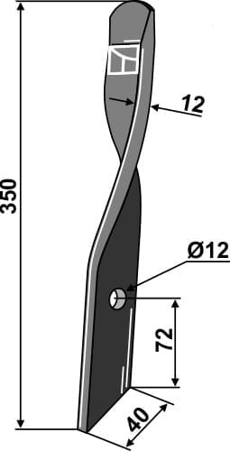 BL2777 Rollspatenmesser R - passend zu Bomford 03961.09