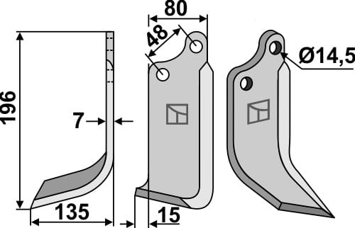 BL5541 Fräsmesser L - passend zu Maschio / Gaspardo 29100406