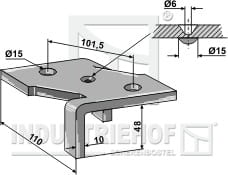 BL28855 Halter für 4 1/2 Lagig Kultivatorzinken