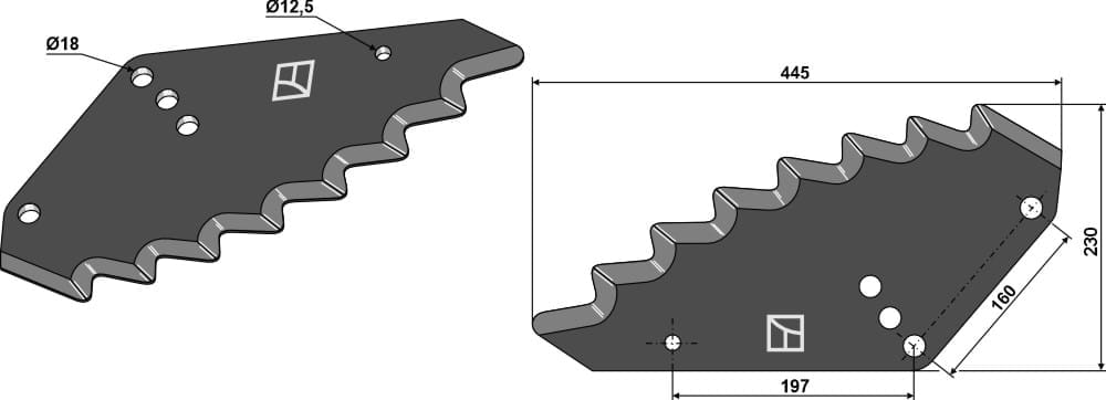 BL29777 Futtermischwagenmesser - passend zu Shelbourne-Reynolds 61481201