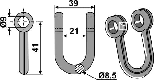 BL3520 Schäkel - passend zu Stoll GS40